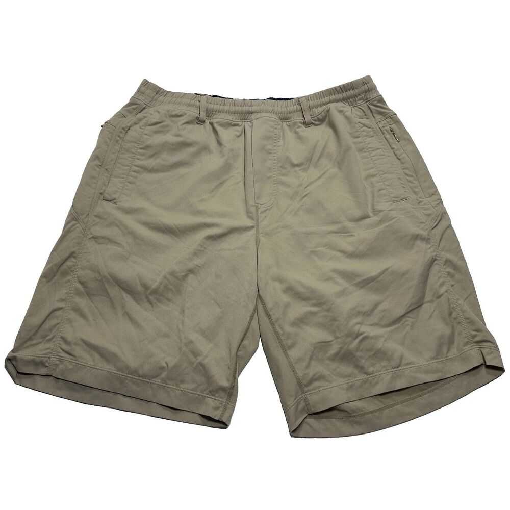 Men's Birddogs Khaki Shorts 9" Lined Size Large Beige